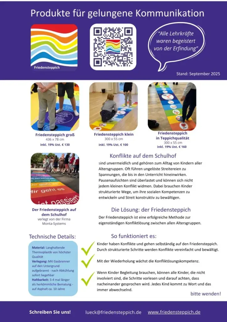 Katalog Produkte für gelungene Kommunikation friedensteppich.de 09.2025 Seite 2