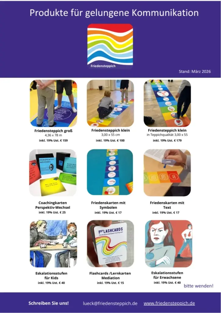 Katalog Produkte für gelungene Kommunikation friedensteppich.de 03.2026