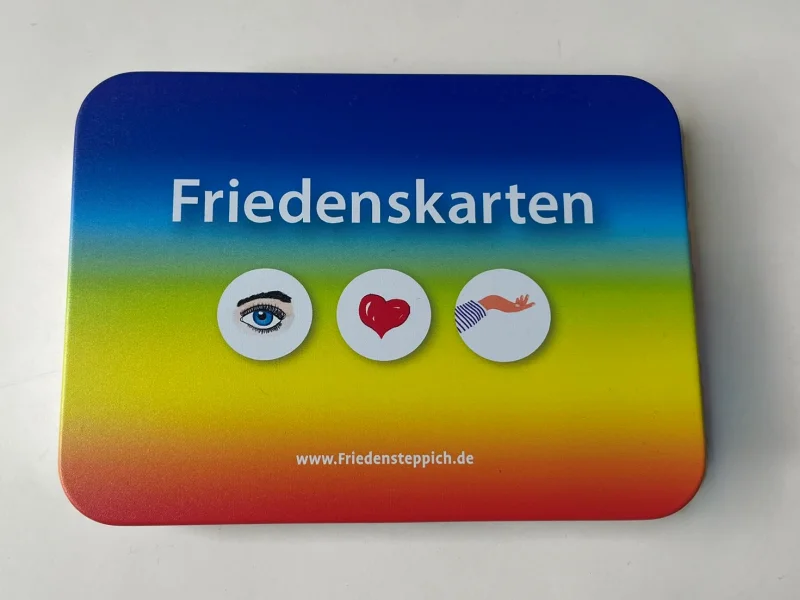 Friedenskarten mit Symbolen Schachtel